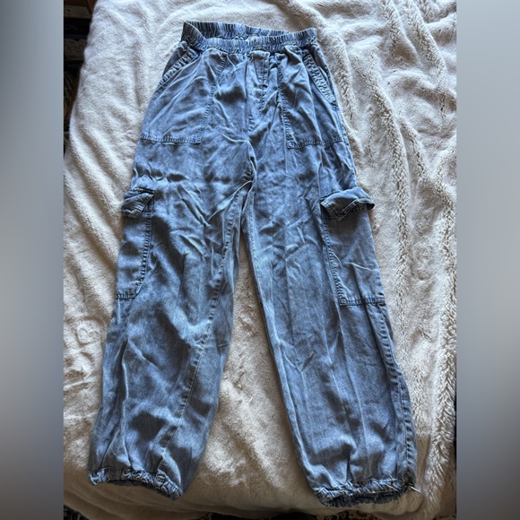 Lightweight denim joggers - Picture 1 of 3